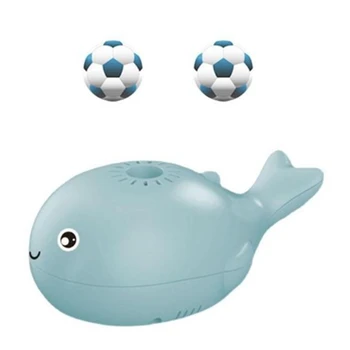 1 Комплект Игрушек для ванной, Детский подвесной шар для творчества, на батарейках, Милые Мини-ручные игрушки-веера без листьев, синие