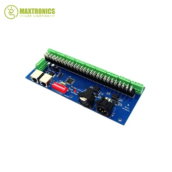 1 шт 27-канальный канал с RJ45 9 группа макс 3A DMX512 светодиодный декодер контроллер для светодиодного модуля полосы Бесплатная доставка