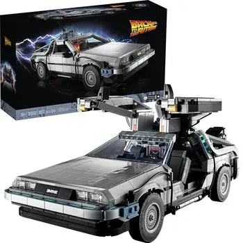 10300 DeLorean Back to the Future Time DMC-12 Машинка Спортивный автомобиль Строительные Блоки, подходящие Кирпичи, игрушки для детей, Рождественский подарочный набор