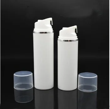150 Мл белая пластиковая безвоздушная бутылка silver line тонер-лосьон/эмульсия/сыворотка/солнцезащитный крем против ультрафиолета/тональный крем для кожи упаковка