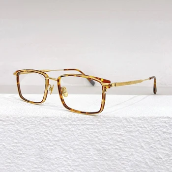 2023 Модная классическая оправа для очков мужские дизайнерские титановые оптические очки для чтения при близорукости женские квадратные персонализированные очки