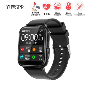 2023 Новые Смарт-часы ECG для Мужчин и Женщин, Неинвазивный монитор уровня глюкозы в крови, ЧСС и АД, Спортивные Умные Часы для Android iOS TK10