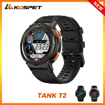 2023 Оригинальные смарт-часы KOSPET TANK T2, мужские AOD, умные часы, спортивные, для фитнеса, AMOLED, 5ATM, водонепроницаемые, с Bluetooth-вызовом, мужские часы
