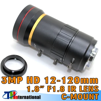 3-Мегапиксельный объектив CCTV 12-120 мм с переменным фокусным расстоянием C-Mount Ручной Ручной Фокусировки Диафрагмы F1.8 Диафрагмой 1/1.8 