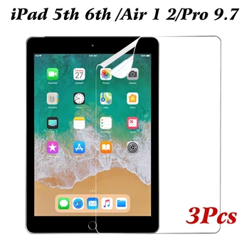3 Упаковки HD Мягкой ПЭТ Пленки Для Защиты Экрана iPad 5th 6th 9,7 2017 2018 Air 1 2 iPad Pro 9,7 2016 Защитная Пленка От Царапин