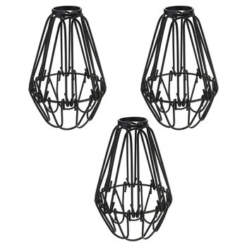 3 Шт. Железная защитная лампа для лампы, потолочный вентилятор и крышки для лампочек, Подвесной светильник в промышленном винтажном стиле