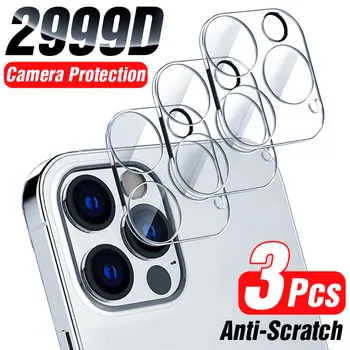 3шт Защитная пленка для камеры iPhone 11 12 13 Pro Max Защитное Стекло заднего объектива на iPhone 13 14 PRO XS MAX XR 12 Mini 3D Glass