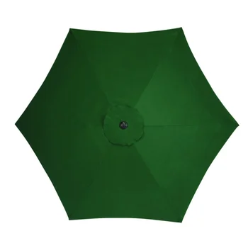 9-дюймовый зонт для внутреннего дворика, кнопка наклона, рукоятка, 6 ребер, зеленый