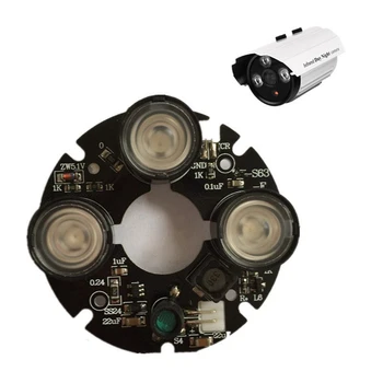 ABGZ-5X 3 Array IR LED Spot Light Инфракрасная 3X ИК Светодиодная плата Для Камер видеонаблюдения Ночного видения (диаметр 53 мм)