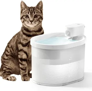 Archdoc.ru, Новый бесшумный Прозрачный Диспенсер для воды для домашних животных, Автоматический светодиодный беспроводной сенсорный питьевой фонтанчик