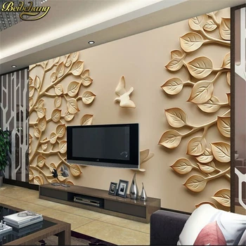 beibehang Пользовательские 3D фотообои 3D фон спальня кабинет обои для стен 3D рельефное дерево пространство 3d обои для гостиной