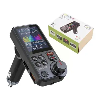 Bt93 Автомобильная Беспроводная Bluetooth Аудио Зарядка Bluetooth Звук Громкой связи 5,0 Fm Dc9-28v Зарядка Mp3 Музыкального Аудиоплеера Transmi M5w8