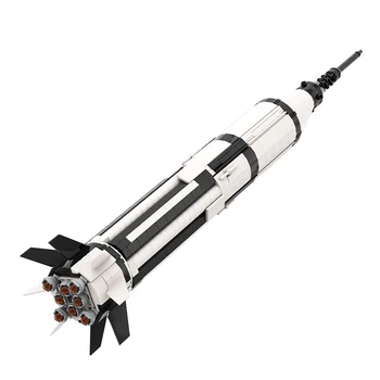 Gobricks NASA Saturn 1B строительные блоки Модель ракеты игрушки MOC Космический кирпич для малыша Рождественский креативный подарок