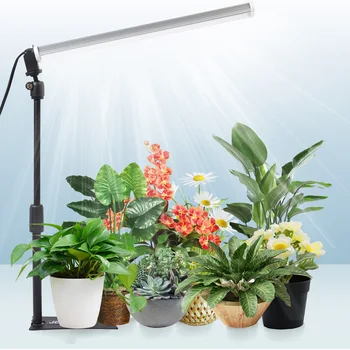 JCBritw Настольная Светодиодная лампа для выращивания растений Bar T12 White 6500K с Полным Спектром Действия, Настольная Лампа для Выращивания Комнатных Растений, Регулируемая Подставка