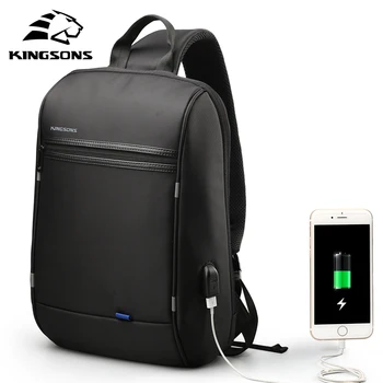 Kingsons 13,3-дюймовая сумка-слинг, противоугонная USB-зарядка, нагрудная сумка-мессенджер, водонепроницаемый рюкзак для ноутбука на одно плечо для мужчин и женщин
