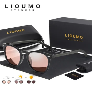LIOUMO Дизайн Классические Ретро Поляризованные Солнцезащитные Очки С Заклепками Для Мужчин И Женщин, Фотохромные Очки Для Вождения, 100% Защита От Ультрафиолета, zonnebril