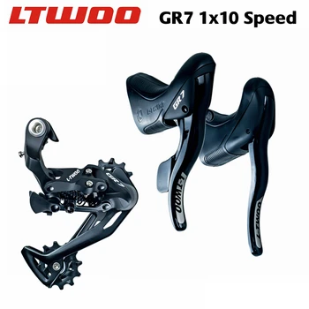 LTWOO GR7 1x10 Скоростной, 10-секундный Дорожный набор, переключатель скоростей R/L + задние переключатели, Велокросс для гравийных велосипедов