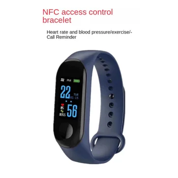 M3 Умный пульсометр, кровяное давление, Сообщение о вызове с напоминанием о кислороде в крови, Bluetooth Спортивный браслет контроля доступа NFC