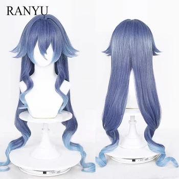 RANYU Genshin Impact Layla парик Синтетический длинный волнистый кудрявый Омбре с синим градиентом игровой Косплей парик для ежедневной вечеринки