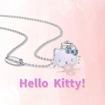 Sanrio Bubble Gum Ожерелье с котенком Ins Модный Нишевый дизайн Кавайные изысканные ювелирные изделия Подарите подарок на День рождения своему Лучшему другу
