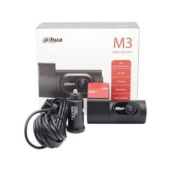 Автомобильная камера Dahua 2K 1440P HDR Dash Camera M3, широкоугольный угол 131 °, большая диафрагма F1.4, мониторинг парковки, ночной алгоритм работы Wi-Fi телефона