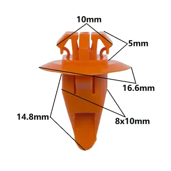 Автомобильные Оранжевые Крепежные Заклепки для удерживающих зажимов Toyota Fender Lined Leaf Board