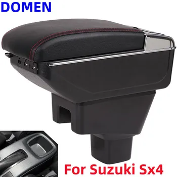 Автомобильный подлокотник для Suzuki Sx4 2007-2013 Для хранения на центральной консоли С выдвижной пепельницей, зарядка через USB, Аксессуары большого пространства