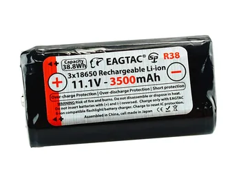 Аккумуляторная батарея EAGTAC 11,1V 3x18650 3500mAh (Япония Sanyo cell) Для MX30L3R MX30L3CR MX3T артикул 3617