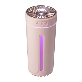 Беспроводной Увлажнитель воздуха Красочные Огни Немой USB-Туманоуловитель Очиститель 800 мАч Перезаряжаемый Холодный Туманоуловитель для автомобиля Розовый