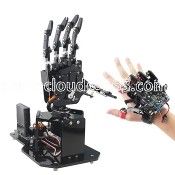 Бионическая рука робота с открытым исходным кодом, Правая рука Робота с пятью пальцами, версия STM32 + Носимая механическая перчатка-e