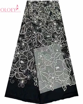 Высококачественная Модная французская Сетчатая тюлевая ткань с вышивкой в африканском Нигерийском стиле, кружевная ткань Для Свадебного платья