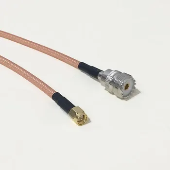 Высококачественный UHF-разъем с низким затуханием SO239 Переключатель SMA-штекер с косичкой кабеля RG142 50 см 20 
