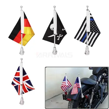 Высококачественный Мотоцикл С Хромированным Задним Боковым Креплением Для Багажного Шеста, Флаг Америки, Флаги Для Багажной Стойки Harley