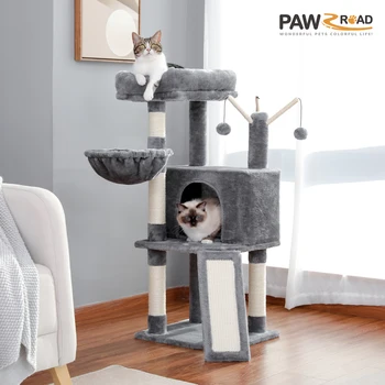 Высота 105 см, интерактивные игрушки для игры в кондоминиум на кошачьем дереве, насест для сна кошки, многоуровневая башня rascador gato arbre à chat
