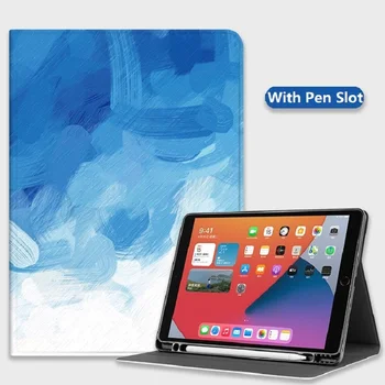 для Xiaomi Pad 6 5 Pro Флип-чехол для Redmi Pad с Мраморным Рисунком, Твердая Обложка + Мягкий Чехол, Складная Подставка, Слот для Ручки, Противоударный Чехол