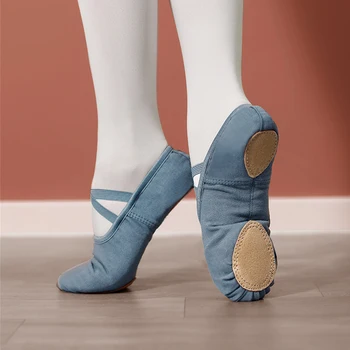Женские танцевальные кроссовки, Балетки, Парусиновые кроссовки для танцев, летние туфли Morandi на мягкой подошве для девочек