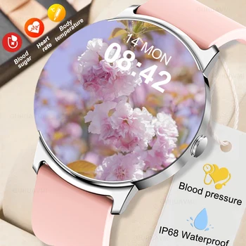 Женские умные часы 2023 с NFC Полным сенсорным экраном, спортивные часы для фитнеса IP68, Водонепроницаемые Bluetooth Для Android iOS, женские умные часы
