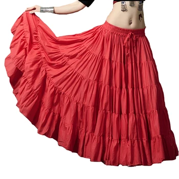 Женские юбки для Танца живота Высокого качества, Профессиональная одежда, Хлопковая Длинная юбка для танцев на 360 градусов ATS (21 ярд)