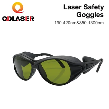 Защитные очки QDLASER 1064nm 190-420nm & 850-1300nm Стиль A OD6 + CE Защитные очки для волоконных лазеров