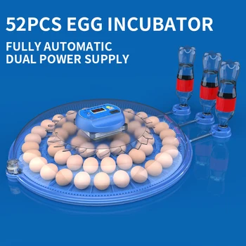 Инкубатор для яиц 52 Автоматический Инкубатор для переворачивания яиц Машина для инкубации Цыплят, Уток, перепелов
