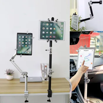 Многофункциональный держатель для планшета и телефона из алюминиевого сплава SMOYNG, подставка для планшета Xiaomi iPad Pro 12.9, Настенное автомобильное крепление для рабочего стола