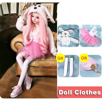 Модное платье для девочек, кукольная одежда для 55-60 см, 1/3 Bjd, Аксессуары для кукол, Детские игрушки