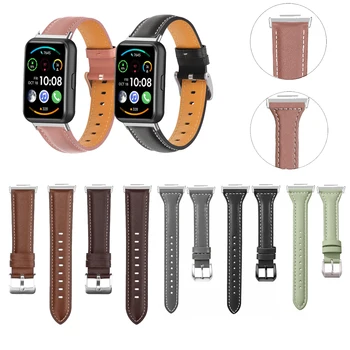 Модный Тонкий ремешок из натуральной кожи для часов Huawei Watch Fit 2 Fit, новые смарт-часы, сменный браслет с разъемом