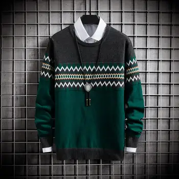Мужской пуловер, свитер, приятный на ощупь, Мужской Трикотаж, Супер мягкая Повязка, Популярный Толстый вязаный пуловер, свитер