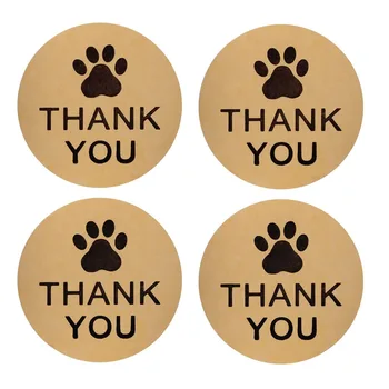 Наклейки с отпечатками собачьих лап, благодарственные надписи, наклейки для выпечки, печати на конвертах, используемые для запечатывания и украшения подарков