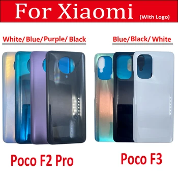 Новинка Для Xiaomi Poco F2 Pro/F3, Сменное стекло, корпус задней двери, Задняя крышка аккумулятора, чехол с клеем, клей с ЛОГОТИПОМ