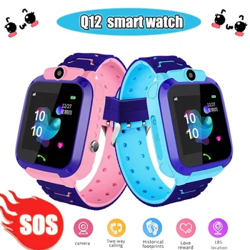 Новые Детские Смарт-Часы Q12 SOS Smart Distress Call Отслеживание местоположения Телефонных Часов IP67 Водонепроницаемые Детские Умные Часы с Защитой от Потери