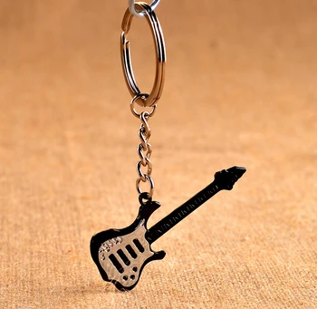 Новый Дизайн, Роскошный металлический брелок, автомобильный брелок, брелок для ключей, гитарный инструмент, подвеска в виде скрипки Для мужчин, подарок для женщин, оптовая продажа 17223
