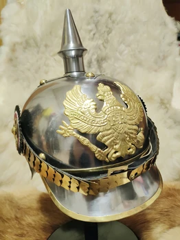 Носимый средневековый рыцарский шлем, общая маска, Немецкие шлемы времен Первой мировой войны, Прусские шлемы ПИКЕЛЬХАУБЕ