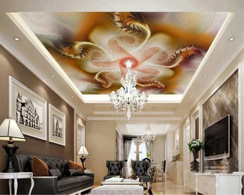 Обои Beibehang мечтательный цветок абстрактное геометрическое украшение потолка гостиная спальня настенная роспись украшение дома 3d обои